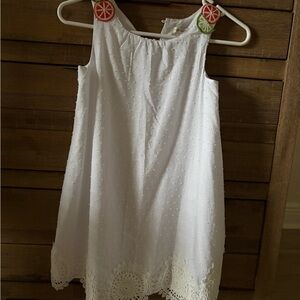 Cynthia Rowley White Sleeveless Dress with Embroidered Details